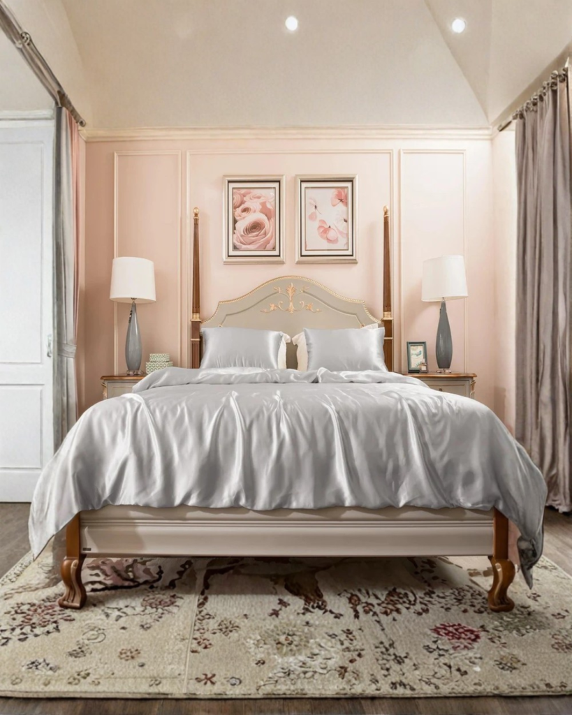 Cozy home decor bedroom with soft neutral tones