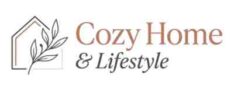 Cozy Home and Lifestyle official brand logo with house and botanical olive branch icon