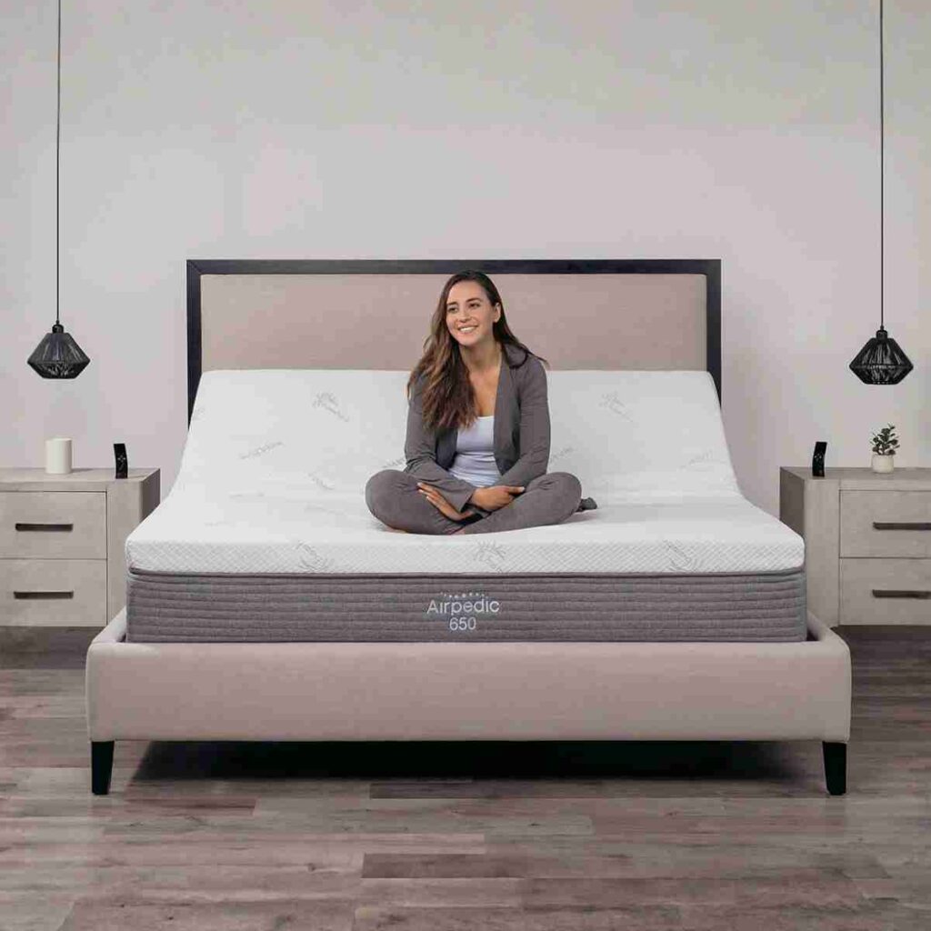 Airpedic 650 mattress with temperature-regulating comfort and adjustable support