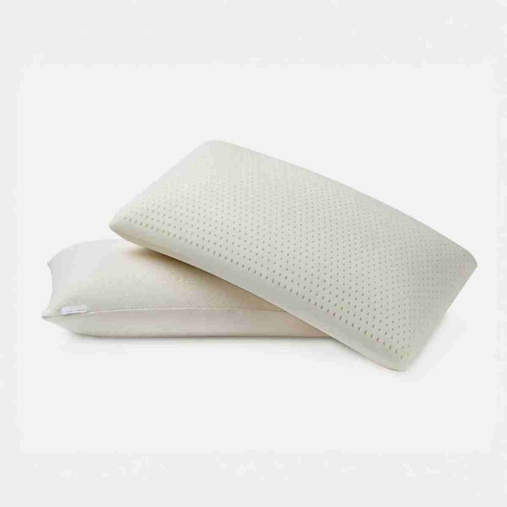 A latex pillow supportive breathable natural pillow on bed
