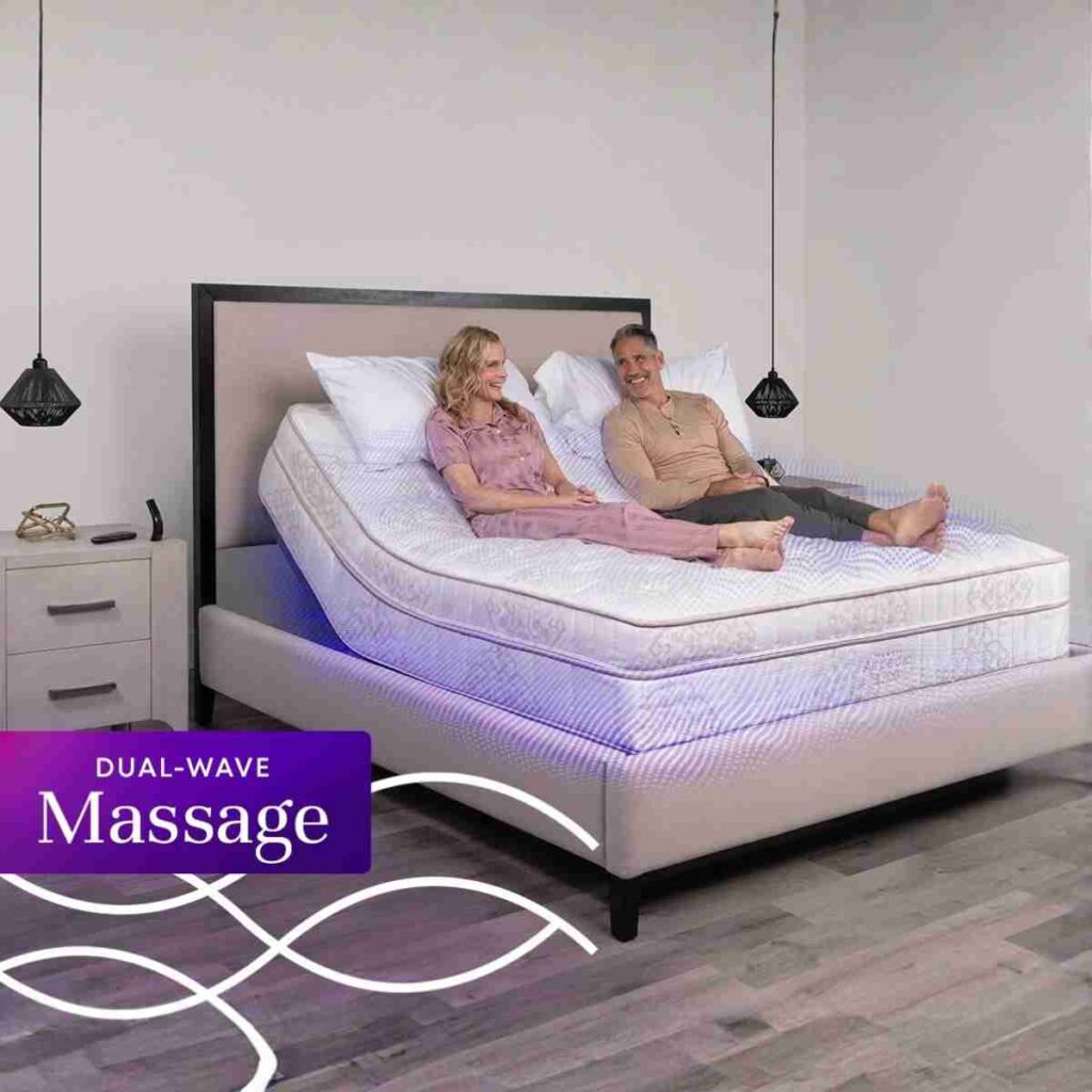 Airpedic RestFlex 300 Premier adjustable bed base with massage and comfort settings