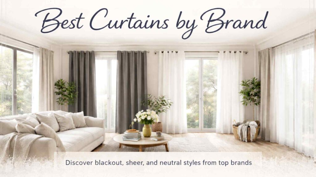 Best curtains by brand featuring modern blackout, sheer, and neutral living room curtains