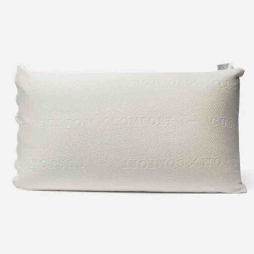 White ergonomic cooling pillow designed for neck support and spinal alignment.