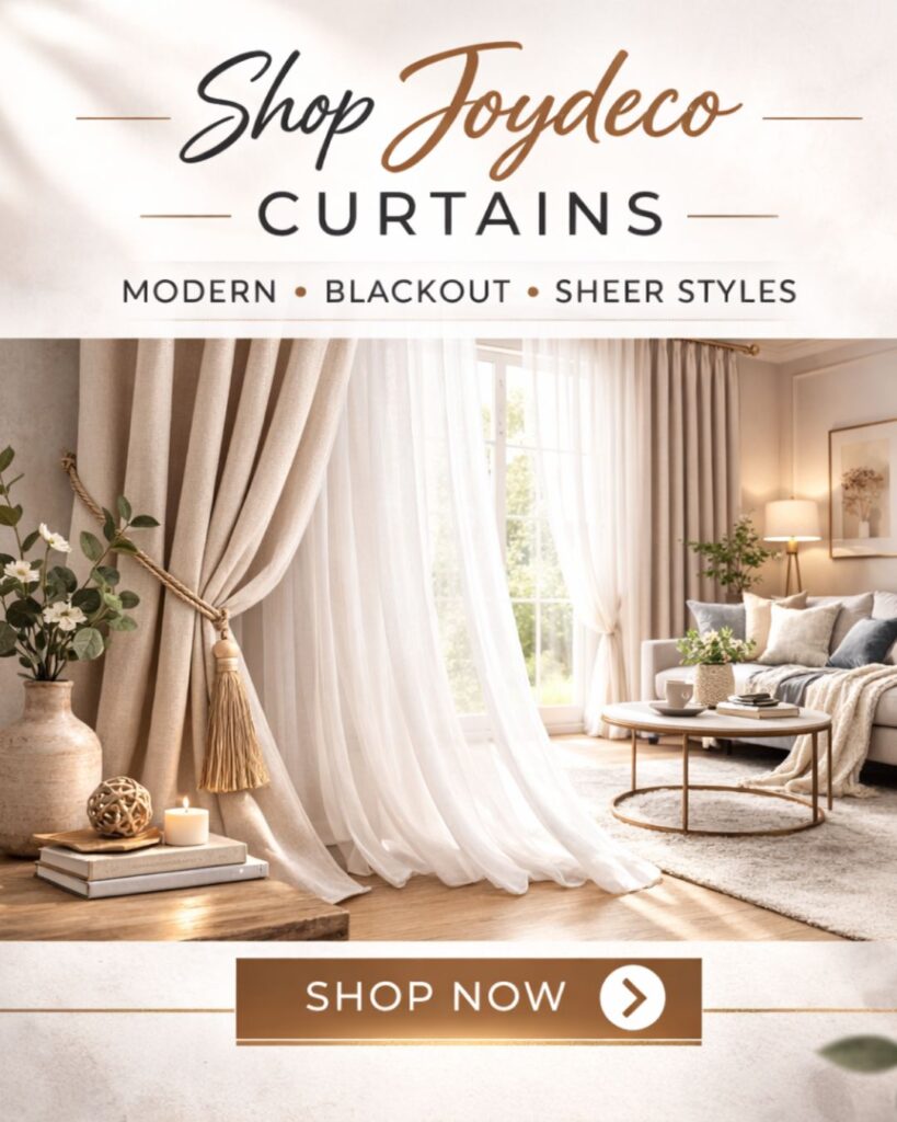 Shop Joydeco window treatments and curtains collection