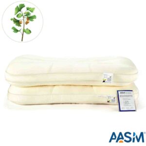 Promeed white luxury support Bed pillow with AASM certification for ergonomic sleep.