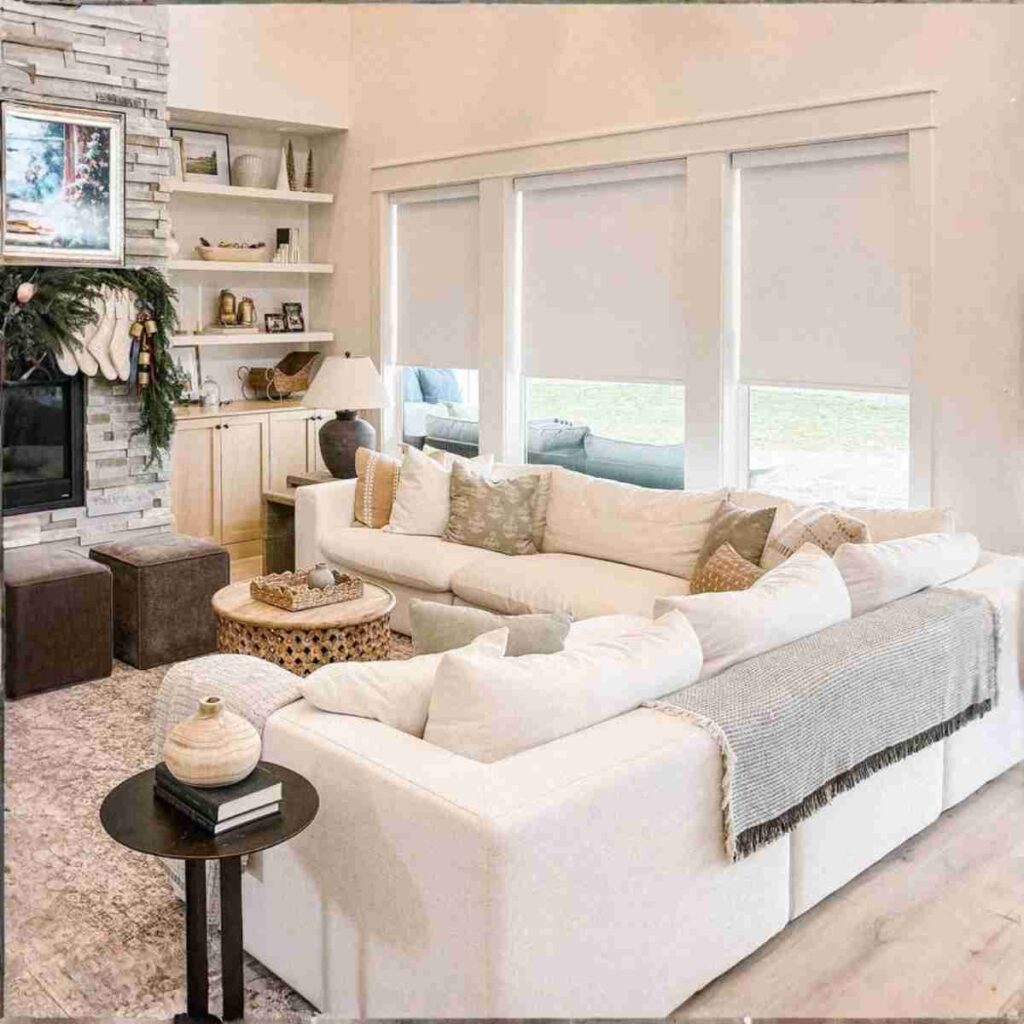 frost linen blackout roller shades living room wide window modern light blocking