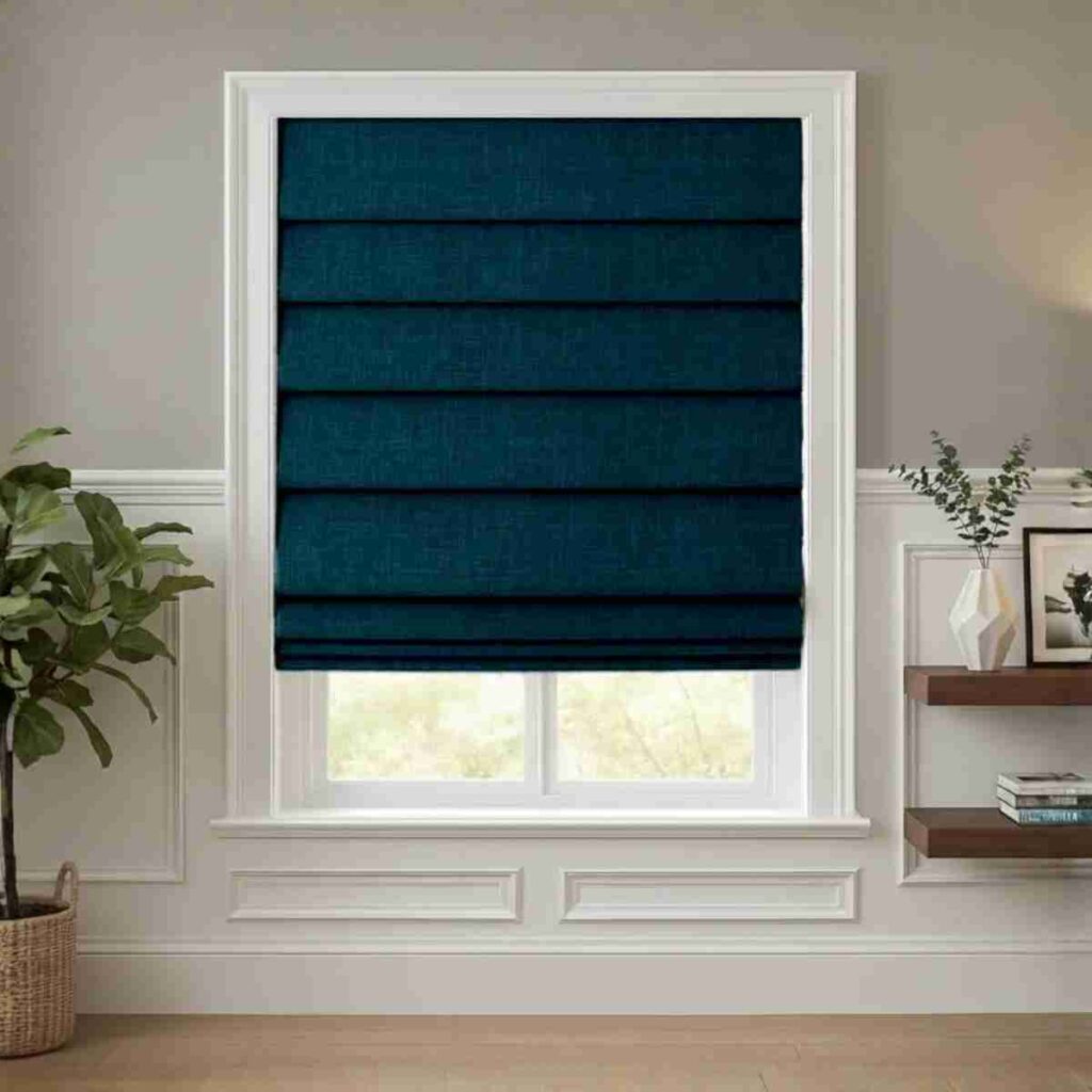 Navy blue blackout roman shades cordless linen design navy blue blackout roman shades cordless linen window shade modern