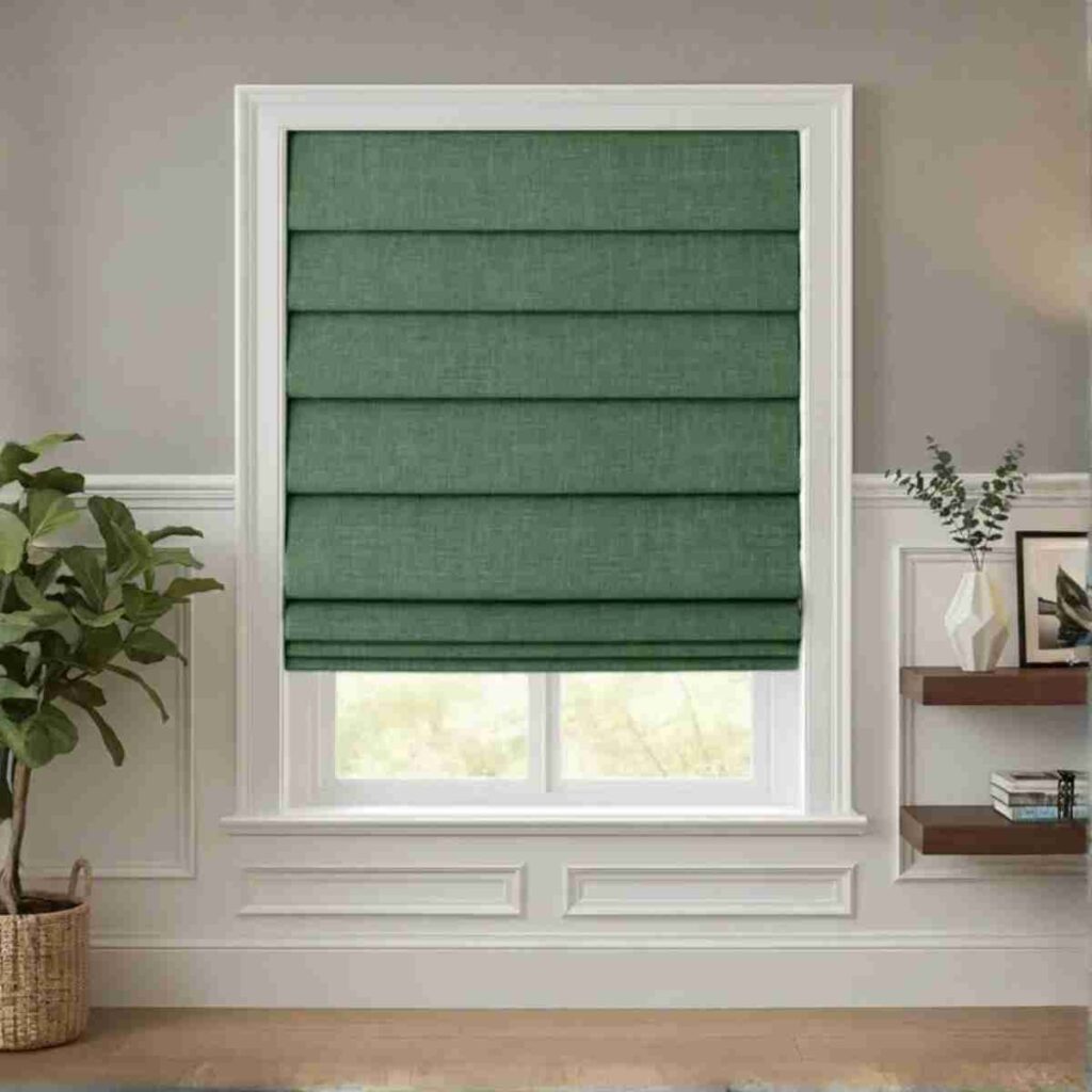 sage green cordless blackout roman shades soft linen modern window shade