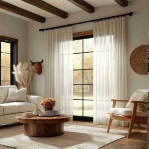 white sheer voile curtains light diffusing elegant soft window drapes