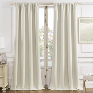 Polished contemporary window layout displaying how an integrated white velvet blackout curtains installation delivers immediate shade control.