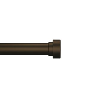 Joydeco elegant home interior display highlighting high-quality bronze finial curtain rod cascading beautifully over a window setting.