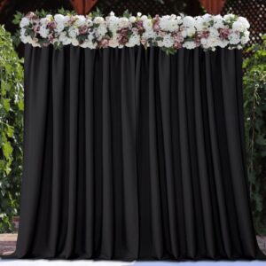 Joydeco elegant home interior display highlighting high-performance black backdrop curtains fitted clean over a bedroom window.