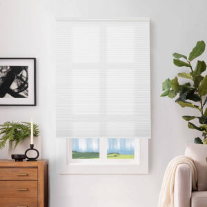 Window Shades 32 Modern apartment window arrangement showing how a custom cellular light filtering white provides excellent daily shade control.