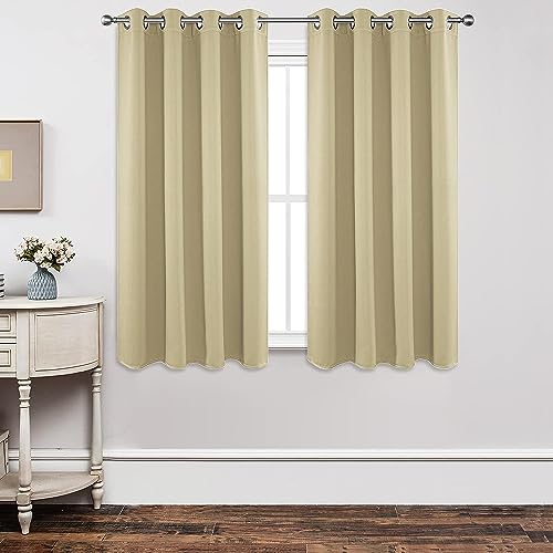 Joydeco Custom Textured Thermal Insulated Blackout Curtain - Dark Beige 1 Joydeco bespoke window treatment showing an elegant dark beige thermal curtain installed in a clean modern room.