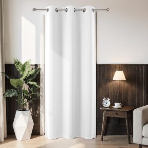 Beautifully arranged window frame accented with high-density extra wide white curtains blocking out the afternoon glare.