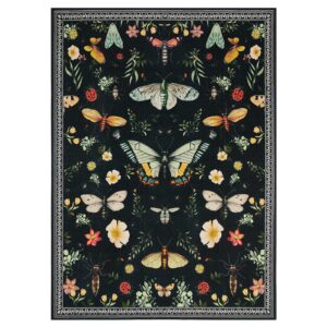 Joydeco functional home product display showcasing a durable black insect bathroom rug installed over a clean layout.
