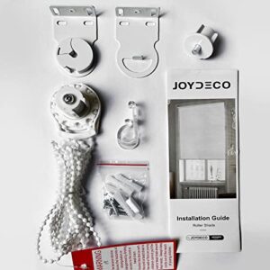 Joydeco window treatment option featuring roller blind hardware kit to block bright afternoon sun.