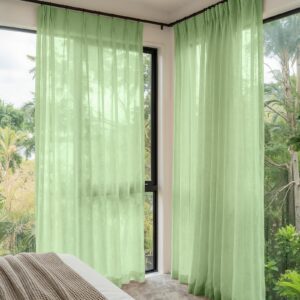 Sleek architectural space highlighting how an integrated sheer curtain grass green installation handles incoming reflections gracefully.