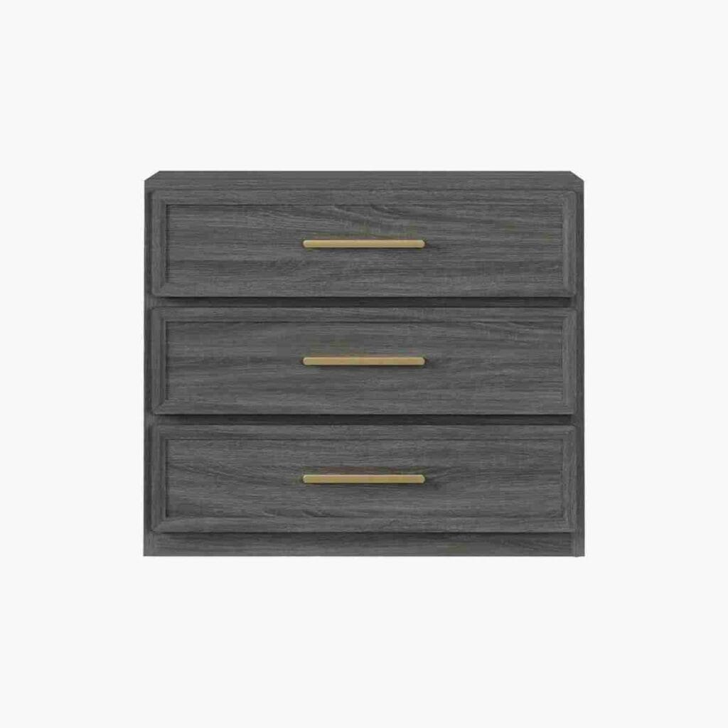 Nightstand dark grey oak with drawer storage and compact design for stylish bedroom organization and functionality.