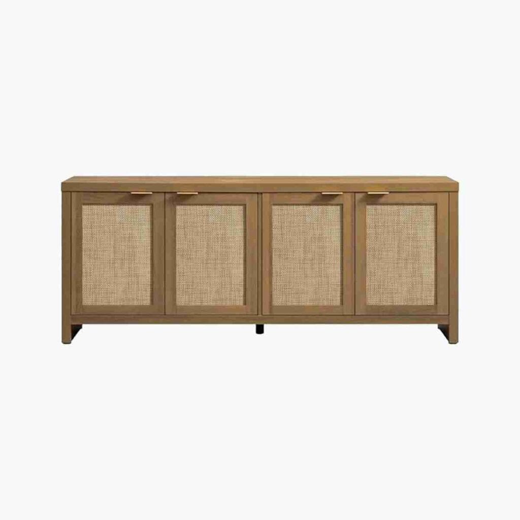 Living Room Furniture 14 Spacious light oak 65 tv stand in a reclaimed finish for modern living rooms.