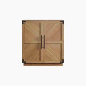 Sicotas Willow oak brown tv stand with textured door panels.