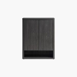 Contemporary Sicotas Cas dark grey entryway cabinet featuring a clean-lined black frame design.