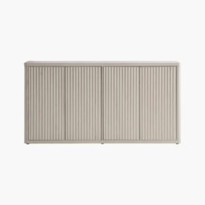 Modern minimalist Sicotas Cas white alder sideboards featuring clean lines and ample storage doors.