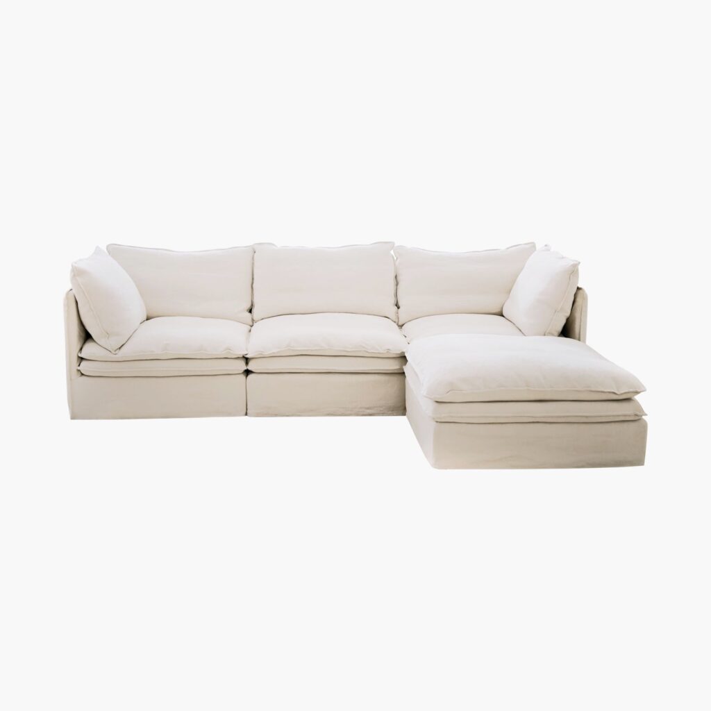 Honest Sicotas Furniture Review: Affordable Luxury or Flat-Pack Headache? 5 Comfortable Sicotas Eira off-white l shape sofa with ottoman for a cozy modern living room setup.