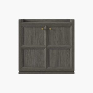 Sleek Sicotas Helio midnight black sideboard cabinet with minimalist four door paneling.
