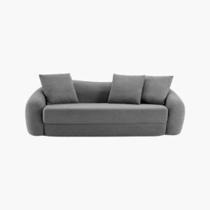 Spacious Sicotas Nimbus dark grey 3 seater sofa with a comfortable modern profile for family rooms.