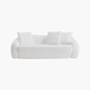Elegant Sicotas Nimbus white 3 seater sofa couch showcasing a clean modern design and plush fabric.