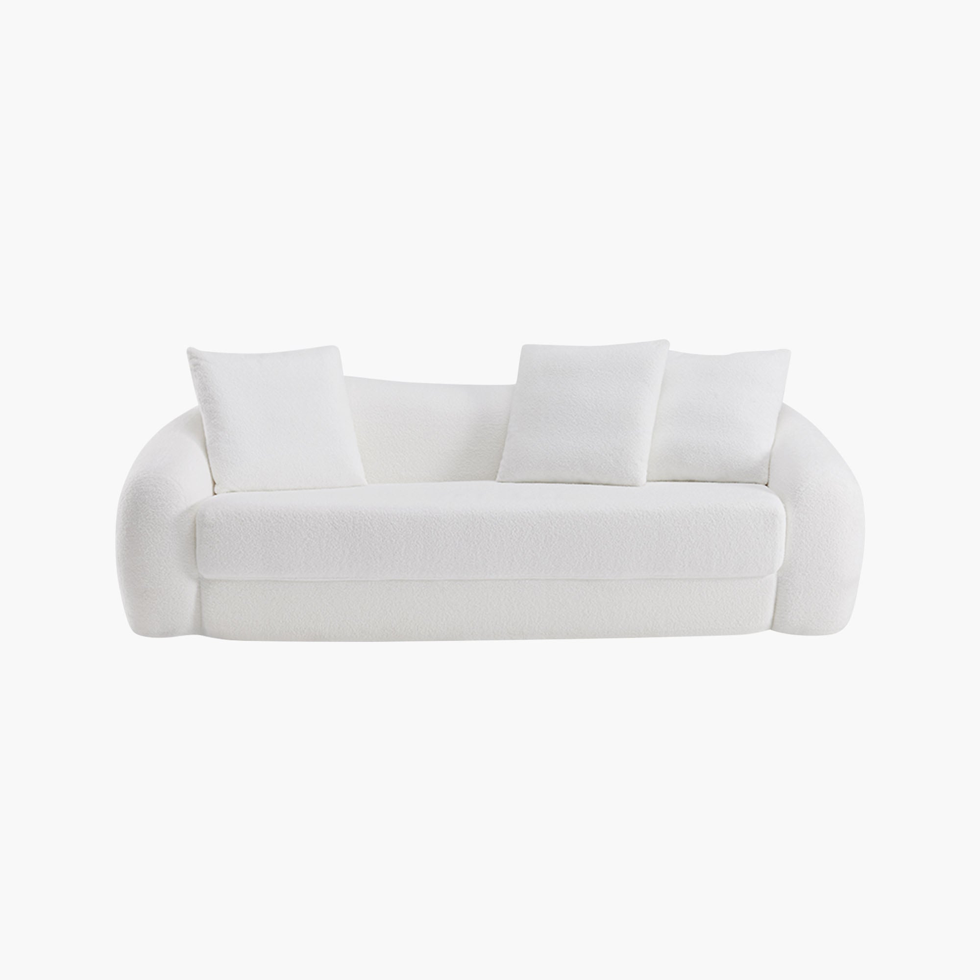 Sicotas Nimbus White 3-Seater Sofa Couch 1 Elegant Sicotas Nimbus white 3 seater sofa couch showcasing a clean modern design and plush fabric.