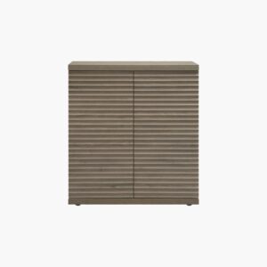 Sicotas Stria grey alder sideboard with vertical grooved doors offering modern storage.