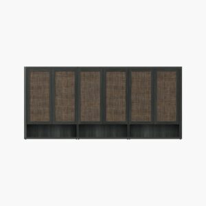 Sleek Sicotas Zura midnight oak 6 door 70 pair shoe cabinet with a modular contemporary structure.