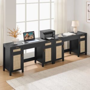 Elegant space showcasing vanity table in black oak with a contemporary touch.