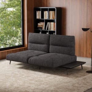 Adaptable reclining sectional sofa with customizable armrests and precision-engineered backrest for comfort.