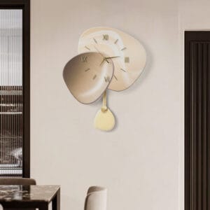Elegant 24" modern abstract wall clock featuring a silent mechanism for peaceful living.