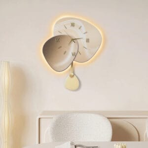 24" LED wall clock with remote featuring faux 3D design and adjustable LED backlighting.