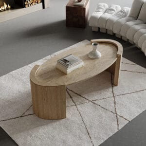 Captivating Japandi coffee table combining artistry and functionality for your living room.