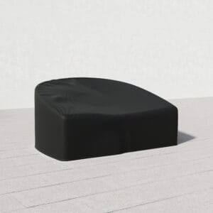 Premium outdoor daybed cover black made from durable, waterproof 600D polyester.