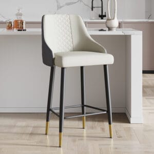 Comfortable gray counter stool designed for kitchens, bars, and casual gatherings.