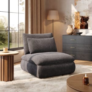 homary modern accent chair with plush breathable chenille, removable backrest, 93L hidden storage