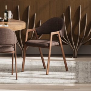 Comfortable fabric dining chair from a linen dining chairs set of 2 for gatherings.