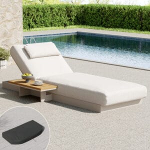 Tevara Outdoor Chaise Lounge featuring an adjustable backrest for personalized comfort outdoors.