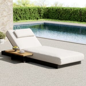 Tevara outdoor chaise lounge with adjustable backrest for ultimate outdoor relaxation.