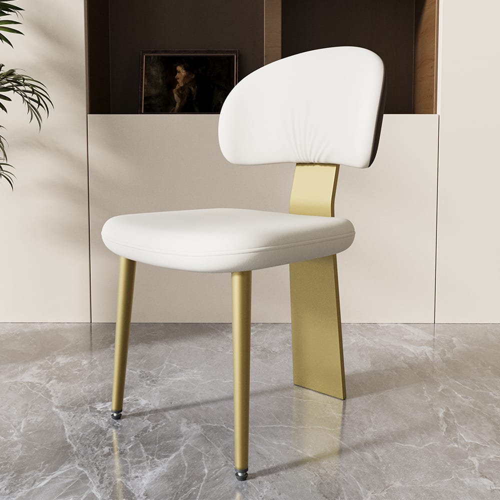 Comfortable Modern Upholstered Dining Chairs 1 Comfortable modern upholstered dining chairs with ergonomic support and durable metal frame construction.